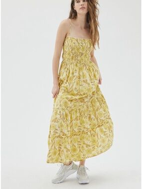 Urban Outfitters Athena Smocked Midi Dress